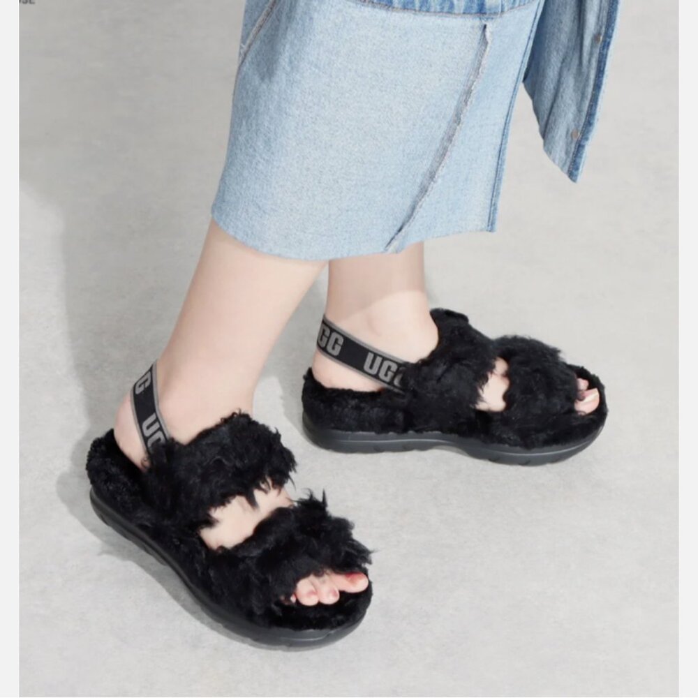 NWOB Ugg Fluff Sugar Faux Fur Sandal